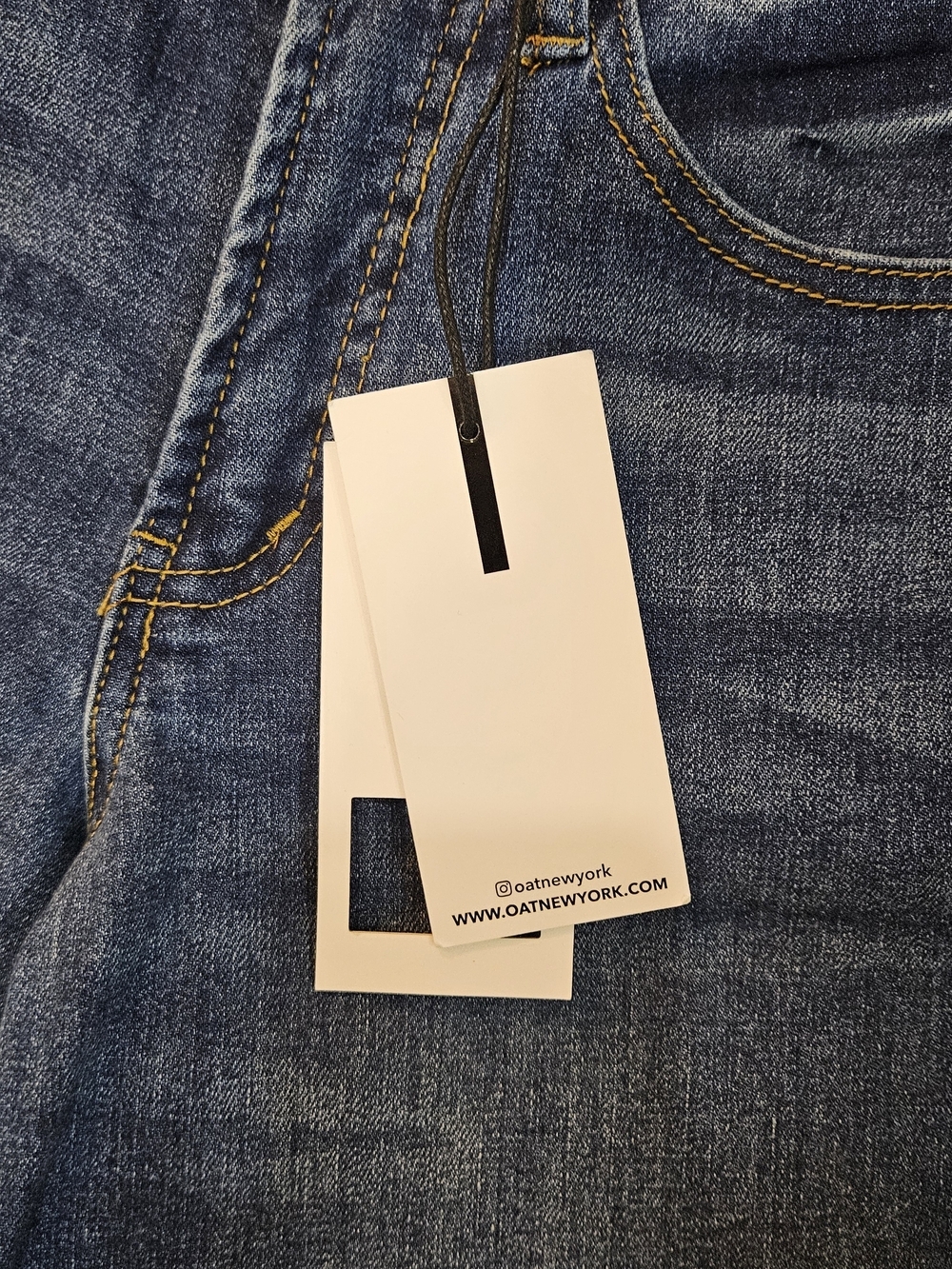 Oat New York Wide-Leg Cropped Jeans in Dark Blue Wash Size 2/26 - Picture 4 of 8